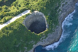 La Gueule Grand Gouffre, auf der Insel Marie-Galante