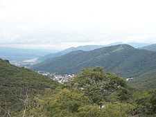 View of the Lerma Valley in Salta Province from above