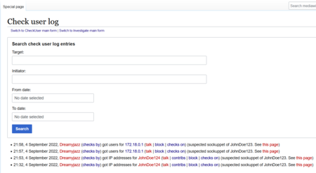 Example log