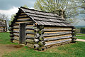 Replica faház a Valley Forge-ban, USA