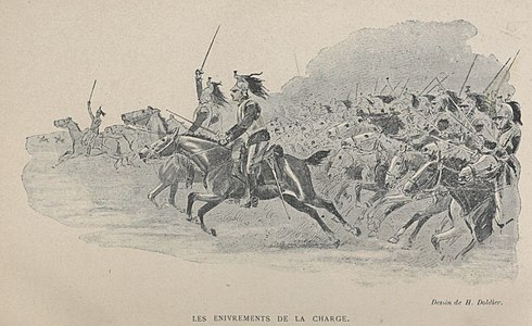 Les Enivrements de la charge, illustration pour L'âme du cheval d'Adolphe Guénon (1901).