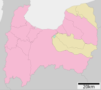 富山城の位置（富山県内）