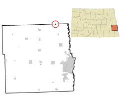 Location of Grandin, North Dakota