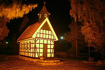 Kapel "Oppenweher neue Klus" bouwjaar 2005; replica op halve grootte van een rond 1930 gesloopte, 17e-eeuwse kapel