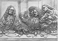 Altar-Relief (Die „CENA“), Ausschnittfoto, gefertigt um 1950 für einen Auftraggeber in Ecuador, Silber getrieben, nach Das Abendmahl (Leonardo da Vinci)