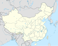 Mapa konturowa Chin, po prawej znajduje się punkt z opisem „Qingdao”