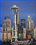 Space Needle from Kerry Park, Queen Anne Hill, Seattle.