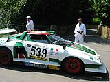 Lancia Stratos Turbo gelijkend op de winnende auto in 1974