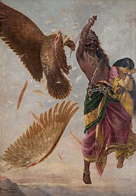 Jatayu fights Ravana