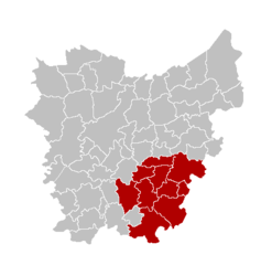 Arrondissement di Aalst – Mappa