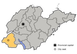 菏泽市在山东省的地理位置