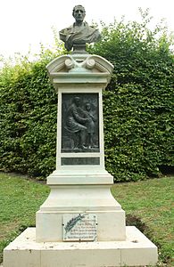 Frédéric-Étienne Leroux, Monument Louis Braille (1887), Coupvray. Élevé grâce à une souscription internationale[9].