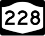 New York State Route 228 marker