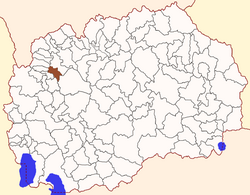 Location of Municipality of Čegrane