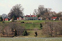 House and grounds seen from the Potomac