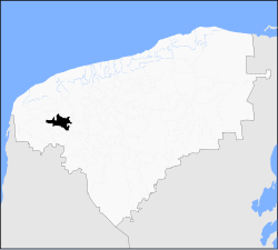 Location of Chochola in Yucatan