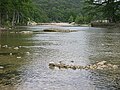 The Frio River flows through Garner State Park in Uvalde County, Texas.