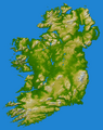 Topography of Ireland (NASA image)