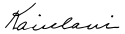 Kaʻiulani's signature