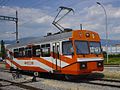 Electric railcar Be 2/2 14 (Be 557 614) at Les Granges, 2003