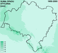 Średnia suma opadu atmosferycznego stycznia (najsuchszego miesiąca)