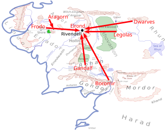 Diagram showing where Council members have travelled from