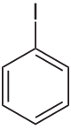 Structuurformule van joodbenzeen