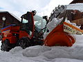 Holder S 990 (92 PS) mit Schneefräse und Streuer im Winterdienst