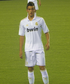 Joselu spelend voor Real Madrid in 2011.