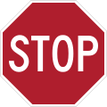 アメリカで用いられている「STOP」の標識