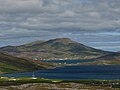 Castlebay és a Heaval, Vatersay-ről nézve