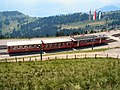 Coche motor eléctrico con remolques de pasajeros (Ferrocarril Vitznau-Rigi Bahn, Suiza)