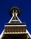 View from the bottom exof the Needle.