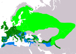 A léprigó elterjedési területe   költőhely (nyáron)   egész éves   telelőhely