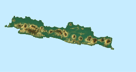 Map showing the location of Taman Nasional Ujung Kulon