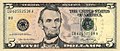 Abraham Lincoln $5 note ke aage waala side