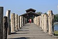 The U Bein Bridge in Myanmar is made from reclaimed teak wood