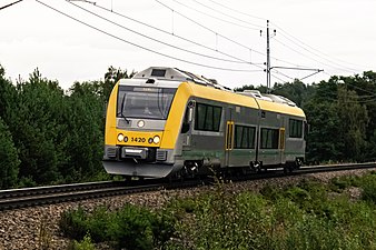 En av Värmlandstrafiks Itinomotorvagnar vid Alster.