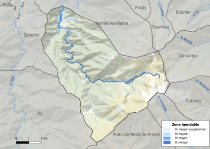 Carte des zones inondables.