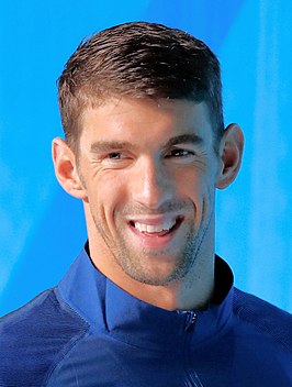 Phelps tijdens de Olympische Zomerspelen 2016