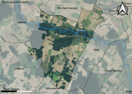 Carte orhophotogrammétrique de la commune.