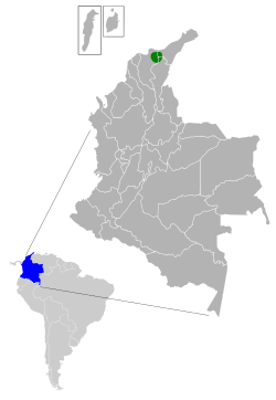 Distribución geográfica del inca coliblanco