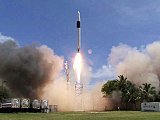 Liftoff of Falcon 1 Flight 4 on September 29, 2008 carrying Ratsat demo