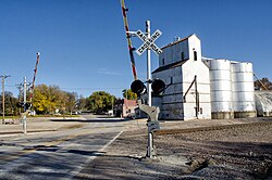 Roca, Nebraska tracks and silo.