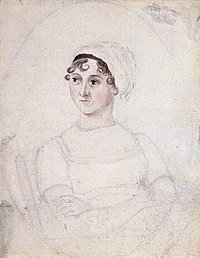 Chân dung Jane Austen bằng chì và màu nước