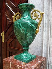 Vase en malachite