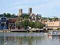 Brayford Pool ve Lincoln Katedrali panoraması