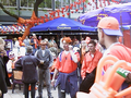 Nederlandse fans op het Stadhuisplein in Rotterdam