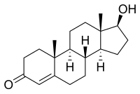 Structuurformule van testosteron