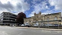 County Hall (1841 original incorporating council chamber to right, 1973 office extension to left)